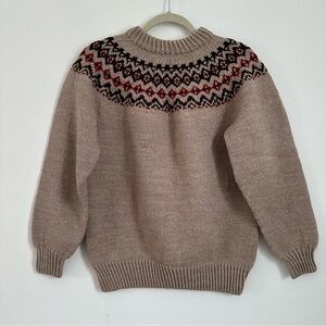 Cozy Beige Patterned Women's Sweater